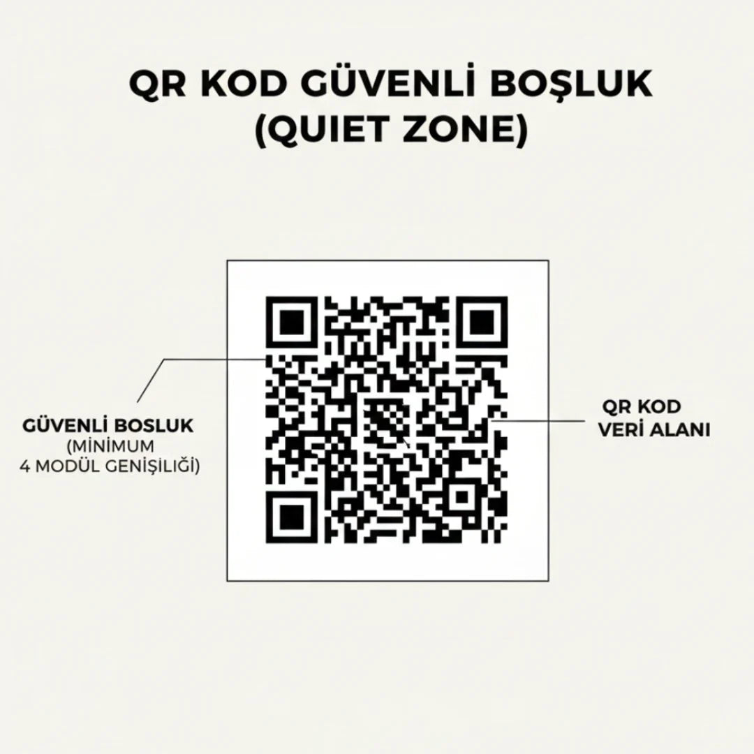 Değişken QR Kodlu Etiket Tasarlarken Boşluk Bırakmanız Gereken Alanlar