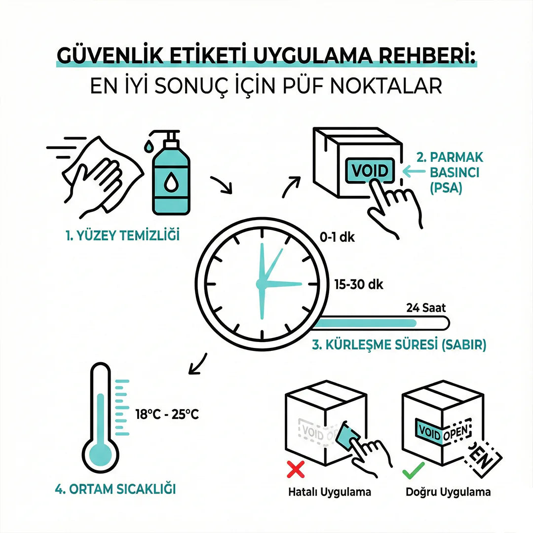 Güvenlik etiketi uygulama rehberi.